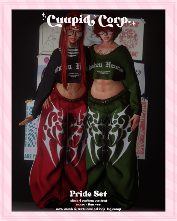 Alpha cuupid corp pride set by missme12 - The Sims 4 Custom Content