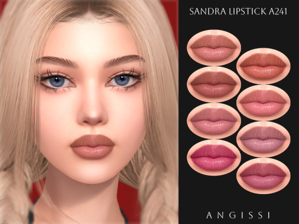 Alpha Sandra Lipstick A241 by ANGISSI - The Sims 4 Custom Content