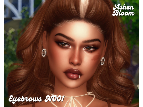 Alpha AshenBloom Eyebrows N001 by AshenBloom - The Sims 4 Custom Content