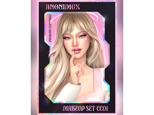 Alpha ANX HOLO Makeup Set CC01 - The Sims 4 Custom Content