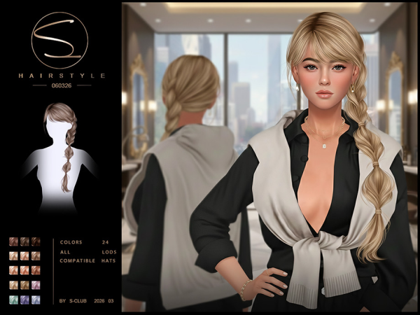 Alpha sclub_ts4_hair_ 060326 Club by S - The Sims 4 Custom Content