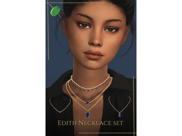 Alpha Edith Necklace Set - The Sims 4 Custom Content