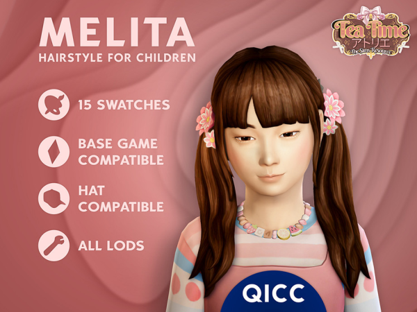 Maxis Match Melita Hair - The Sims 4 Custom Content