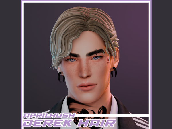 Maxis Match [aprilhush] Derek hair by aprilhush - The Sims 4 Custom Content