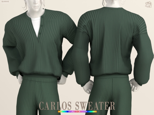 Mix Carlos Cozy SWEATER brsims - The Sims 4 Custom Content