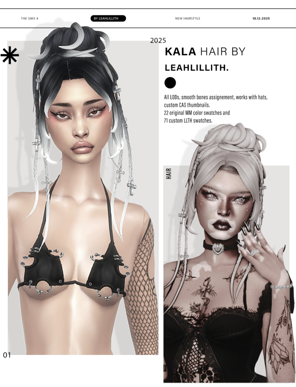 Maxis Match Kala Hairstyle Accessories by simsfinds - The Sims 4 Custom Content
