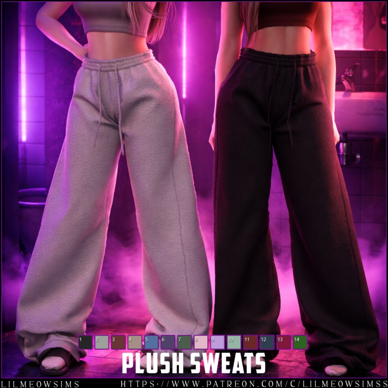 Alpha Plush Sweats by liilmeowsims - The Sims 4 Custom Content