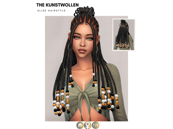 Maxis Match ELISE HAIRSTYLE by Avatar The Kunstwollen - The Sims 4 Custom Content