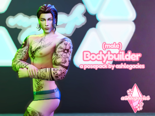 Maxis Match (Male) Bodybuilder Posepack - The Sims 4 Custom Content