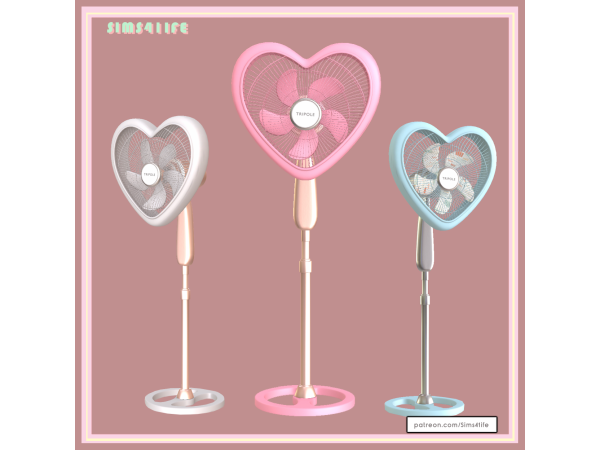Alpha Heart shaped fan by sims41ife - The Sims 4 Custom Content