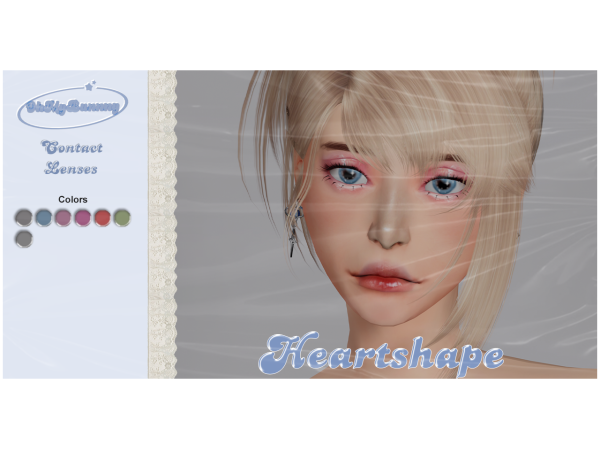 Alpha [OhMyBunnny] Heartshape Contacts - The Sims 4 Custom Content