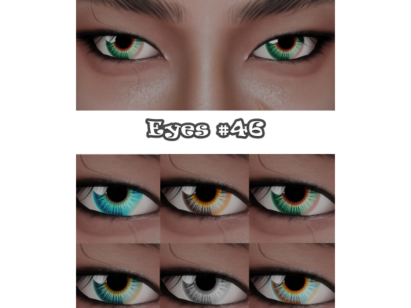 Alpha Eyes 46 - The Sims 4 Custom Content