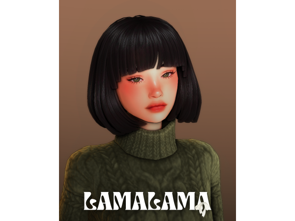 Maxis Match Hair Vi by LamaLamaLove - The Sims 4 Custom Content