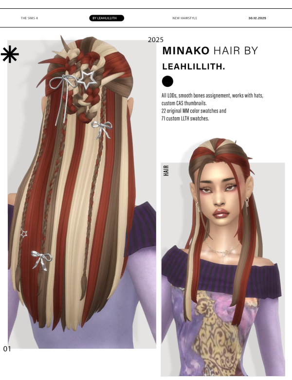 Maxis Match Minako Hairstyle Accessories by simsfinds - The Sims 4 Custom Content