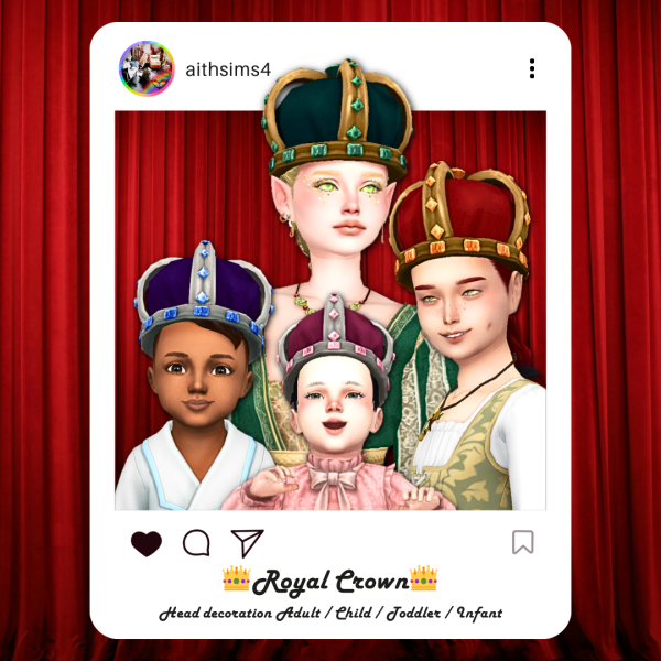 Maxis Match Royal Crown by simsfinds - The Sims 4 Custom Content
