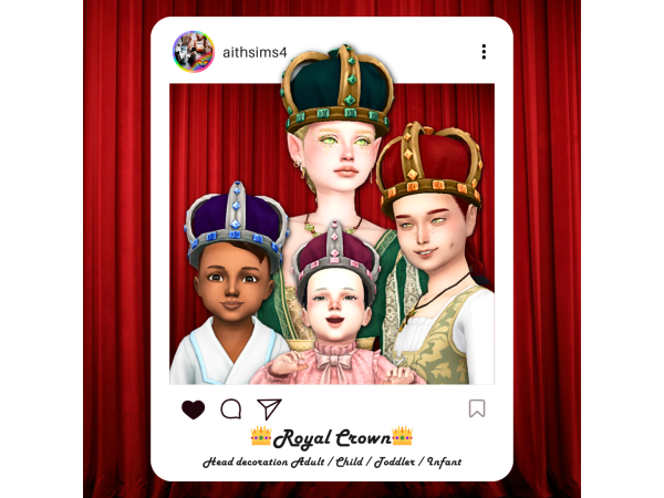 Maxis Match Royal Crown by aithsims - The Sims 4 Custom Content