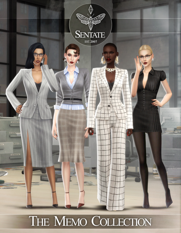 Maxis Match SENTATE The Memo Collection by simsfinds - The Sims 4 Custom Content