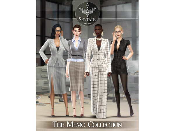 Maxis Match SENTATE The Memo Collection - The Sims 4 Custom Content