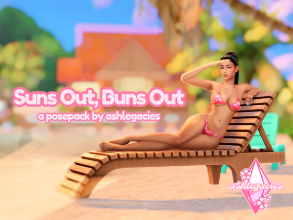 Mix Suns Out Buns Out Posepack - The Sims 4 Custom Content