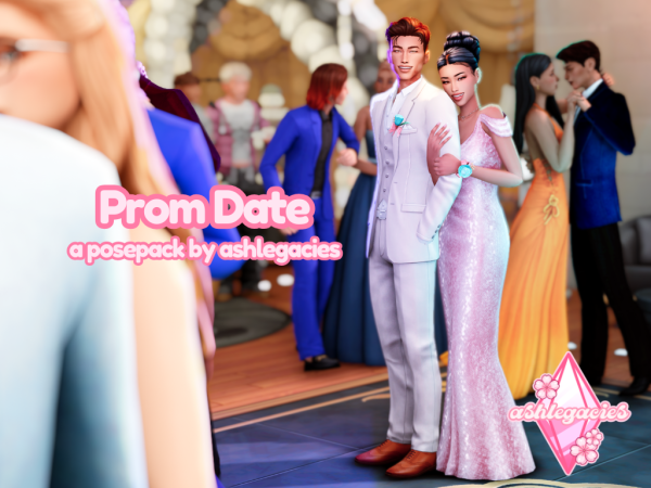 Maxis Match Prom Date Posepack - The Sims 4 Custom Content
