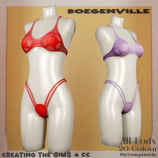 Alpha Boe_Cheryl Laura Bikini by boegenville - The Sims 4 Custom Content