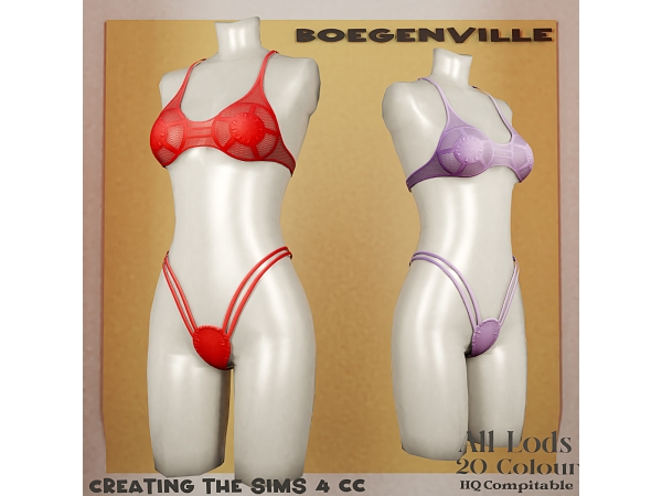 Alpha Boe_Cheryl Laura Bikini - The Sims 4 Custom Content
