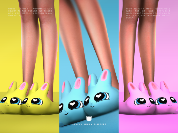 Alpha Lovely Bunny Slippers by madcat - The Sims 4 Custom Content