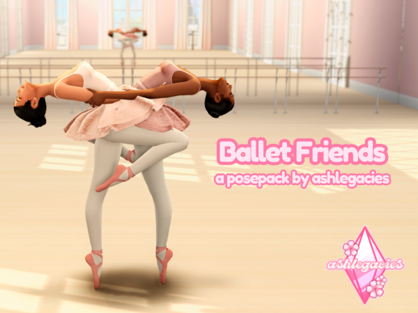 Alpha Ballet Friends Posepack - The Sims 4 Custom Content