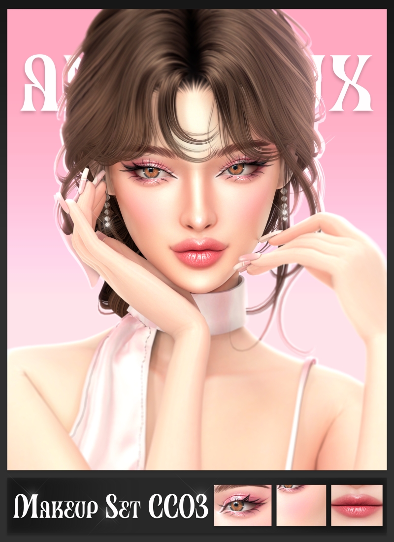 Alpha ANX HOLO Makeup Set CC03 by anonimux - The Sims 4 Custom Content