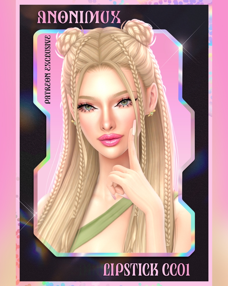 Maxis Match ANX HOLO Lipstick CC01 by anonimux - The Sims 4 Custom Content