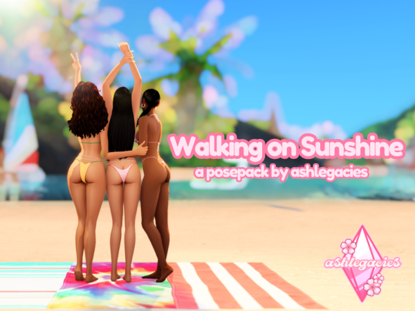 Maxis Match Walking on Sunshine Posepack - The Sims 4 Custom Content