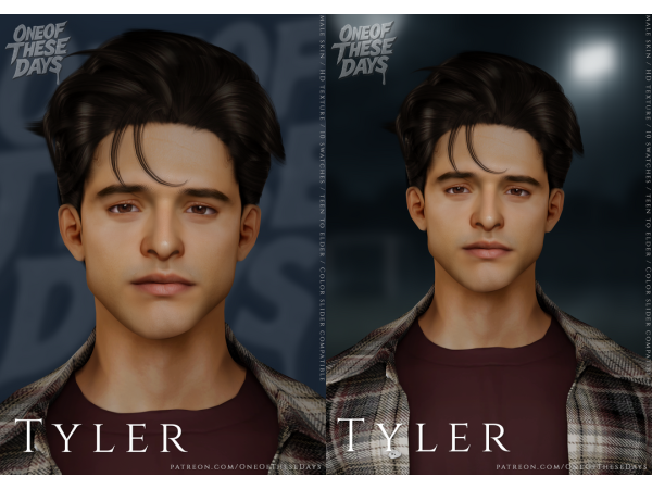 Alpha Tyler (Tyler Posey) SKIN SKINOVERLAY tray files - The Sims 4 Custom Content