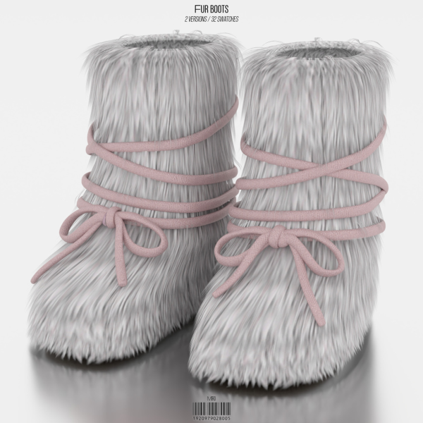 Alpha Fur Boots by simsfinds - The Sims 4 Custom Content