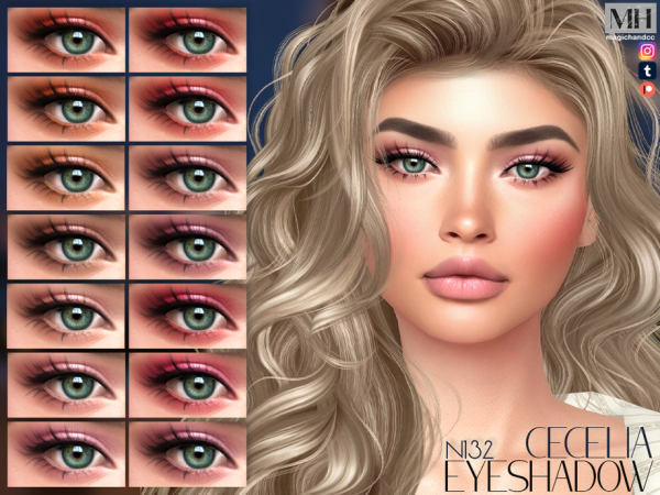 Alpha Cecelia Eyeshadow N132 - The Sims 4 Custom Content