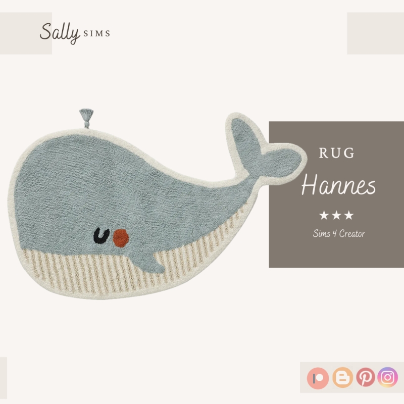 Alpha Rug Hannes Kids Bathroom Rug by sally4sims - The Sims 4 Custom Content