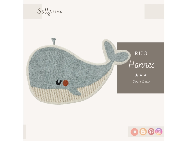 Alpha Rug Hannes Kids Bathroom Rug - The Sims 4 Custom Content