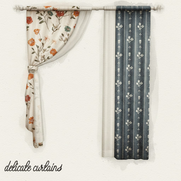 Maxis Match [StellaLikable] delicate curtains by simsfinds - The Sims 4 Custom Content