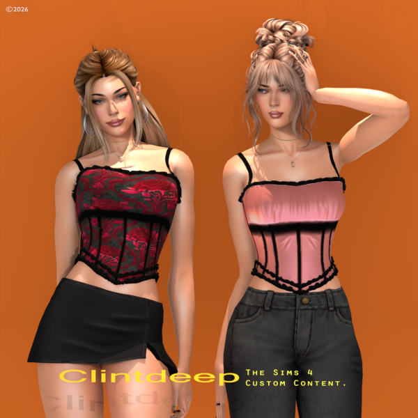 Alpha Clintdeep Aluna Corset by clintdeep - The Sims 4 Custom Content