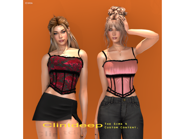 Alpha Clintdeep Aluna Corset - The Sims 4 Custom Content