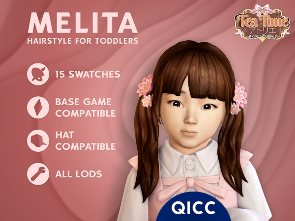 Maxis Match Melita Hair - The Sims 4 Custom Content