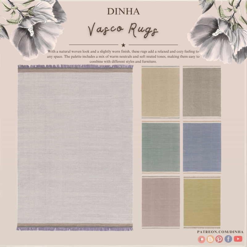 Alpha Vasco Rugs by dinhagamer - The Sims 4 Custom Content