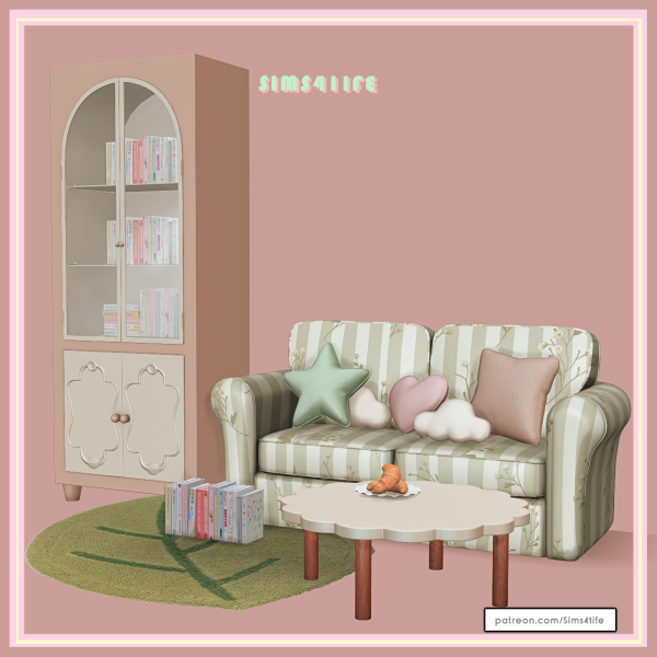 Mix Reading corner by simsfinds - The Sims 4 Custom Content