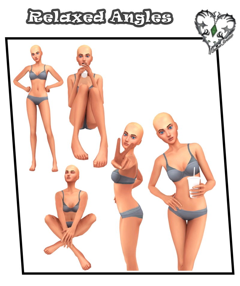 Alpha Relaxed Angles by simmer_creator - The Sims 4 Custom Content