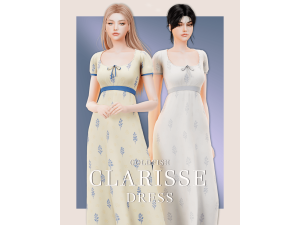 Maxis Match GoldFish Clarisse Dress - The Sims 4 Custom Content