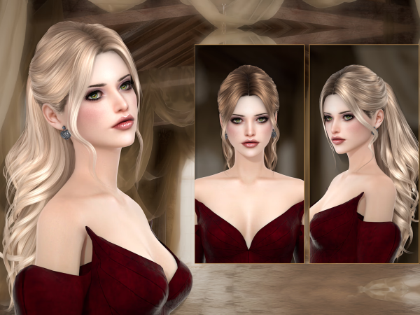 Alpha Jessica Hairstyle by Cazy - The Sims 4 Custom Content