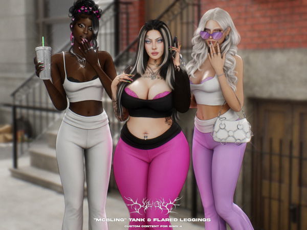 Alpha Klubb McBling Set by VentaStudio - The Sims 4 Custom Content