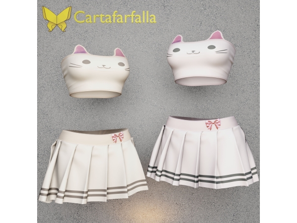 Alpha Cartafarfalla Mewlette set - The Sims 4 Custom Content