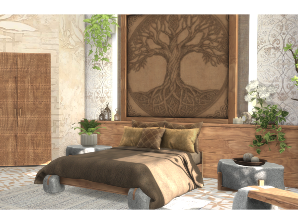 Alpha Valhalla Bedroom Walls - The Sims 4 Custom Content