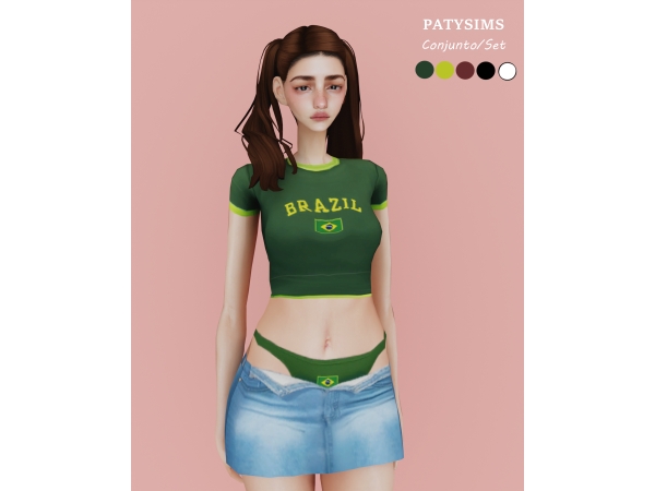 Mix Conjunto Brasil - The Sims 4 Custom Content
