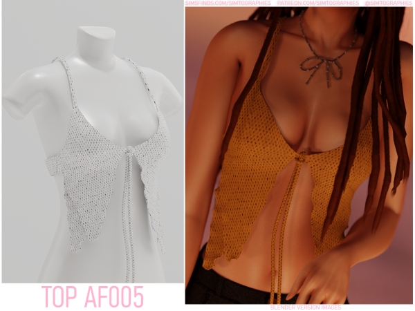 Alpha Top AF005 - The Sims 4 Custom Content